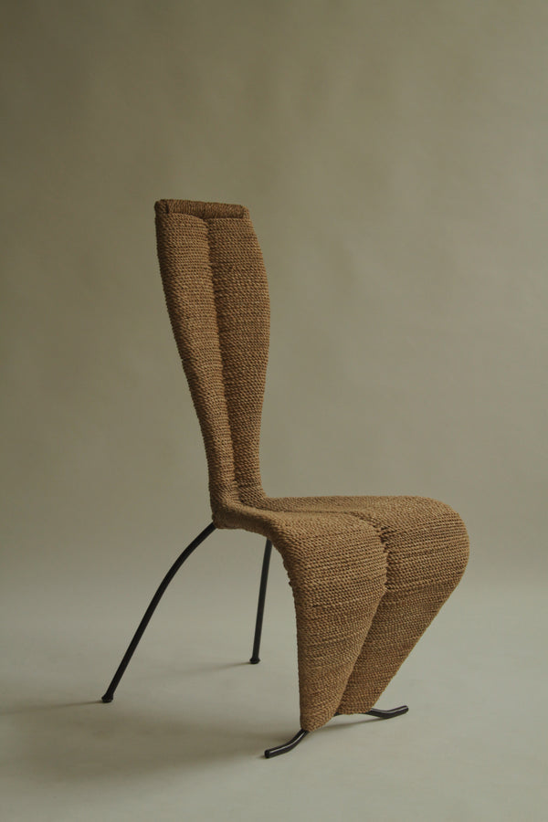 Sculptural Rush Side Chair