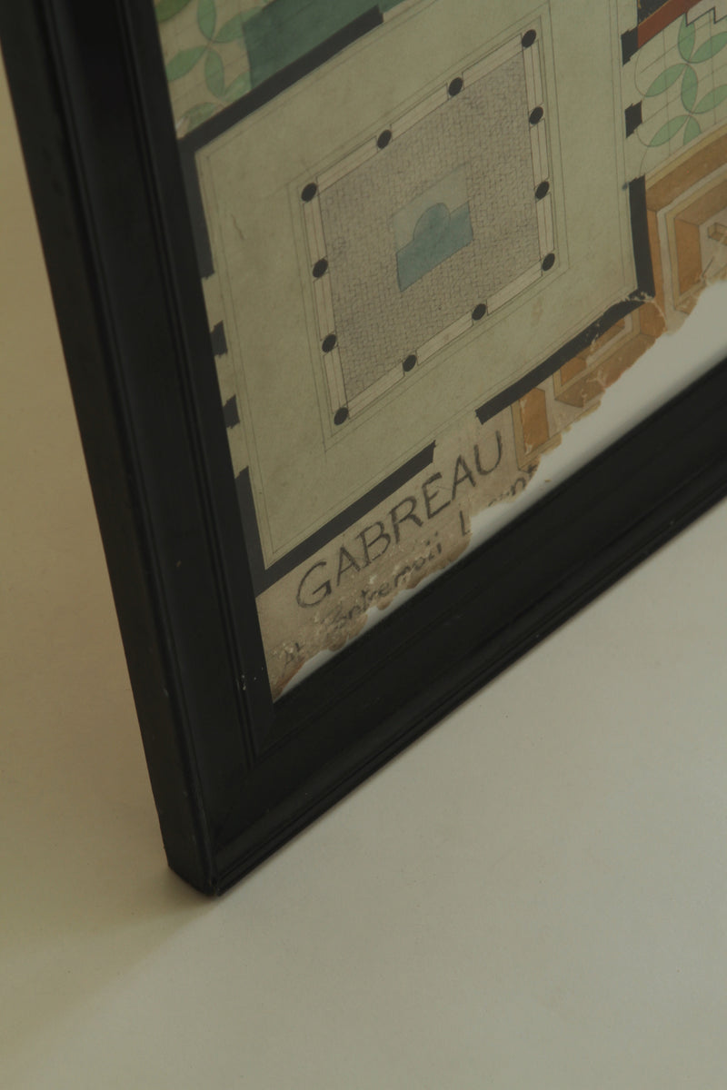 Framed Geometric Pattern Mixed Media Picture
