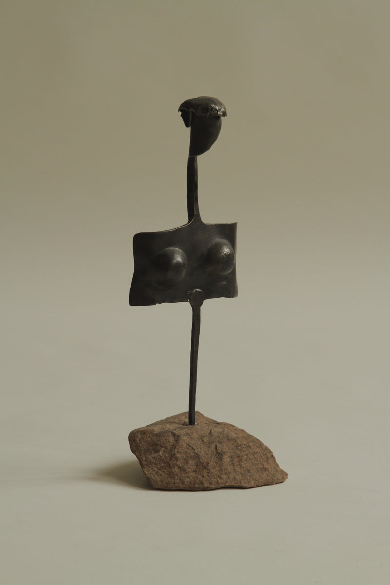 1970s Mixed-Media Bust Sculpture
