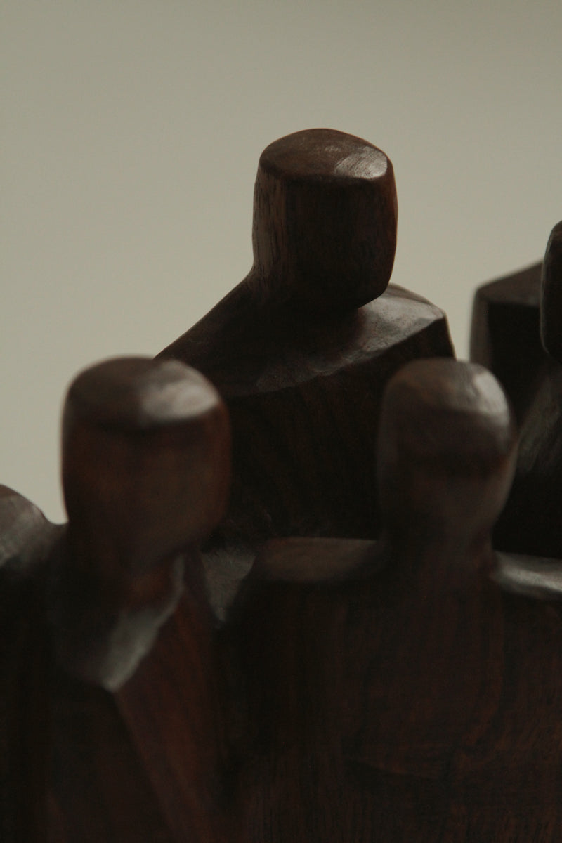 Wooden Figural Crowd