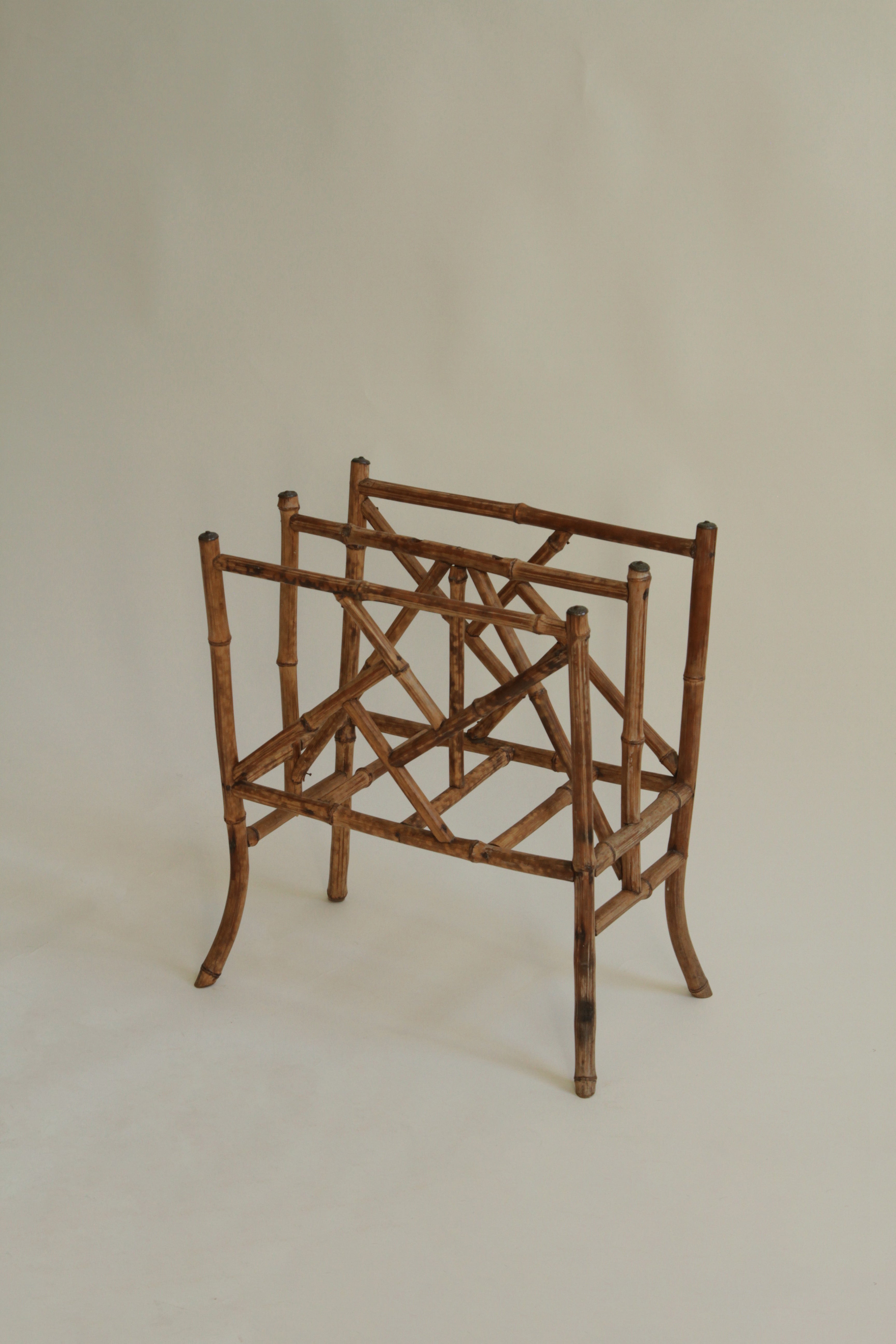 Two Tier Bamboo Magazine Rack Bamboo Magazine Rack – Hollie Bowden Interiors